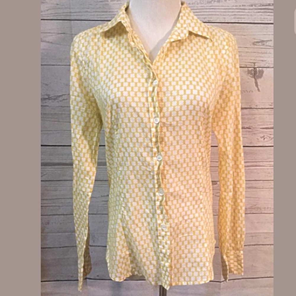 J Crew Geometric Print Button Down Shirt
